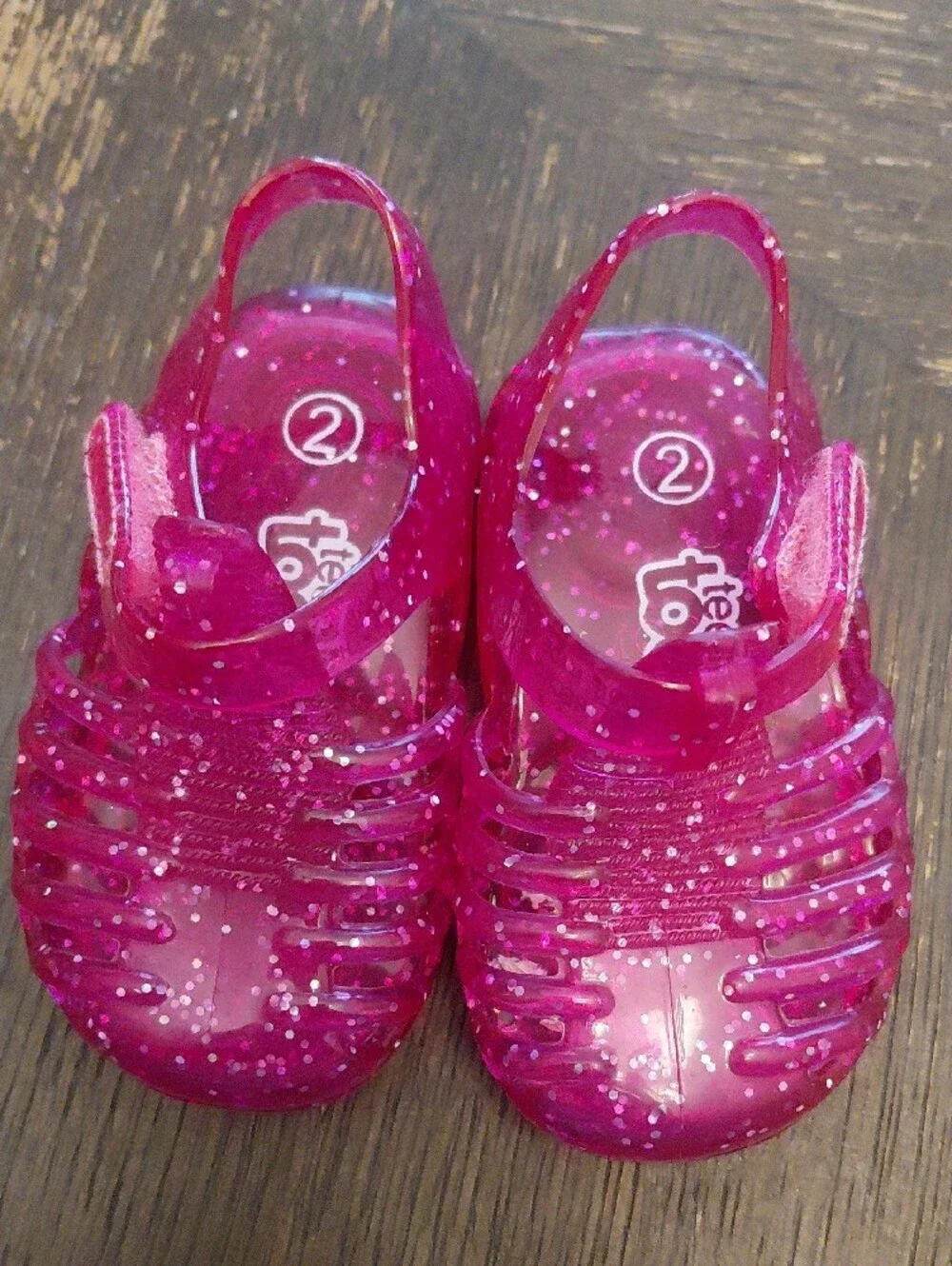 Lot Of Little Girl Jelly Sandals and Faux Fur Slides - Pink/White